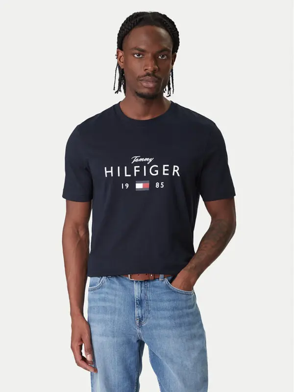 Tommy Hilfiger Tommy Hilfiger T-shirt Brand Love MW0MW41455 Tamnoplava Regular Fit