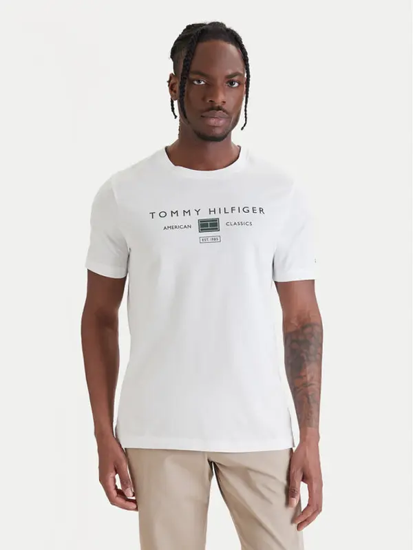 Tommy Hilfiger Tommy Hilfiger T-shirt Brand Love MW0MW42365 Bijela Regular Fit