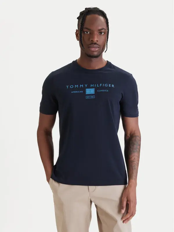 Tommy Hilfiger Tommy Hilfiger T-shirt Brand Love MW0MW42365 Tamnoplava Regular Fit