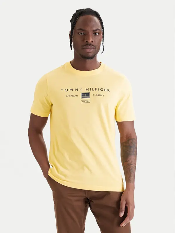 Tommy Hilfiger Tommy Hilfiger T-shirt Brand Love MW0MW42365 Žuta Regular Fit