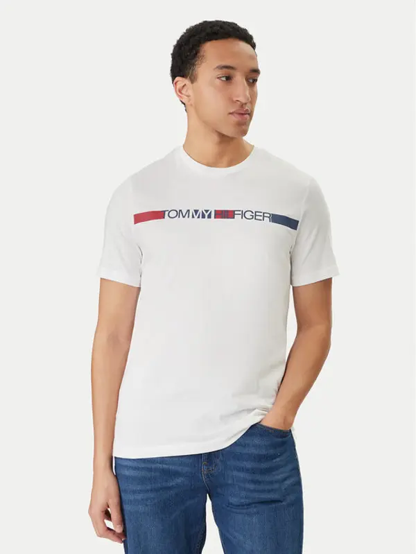 Tommy Hilfiger Tommy Hilfiger T-shirt Brand Love MW0MW42368 Bijela Regular Fit