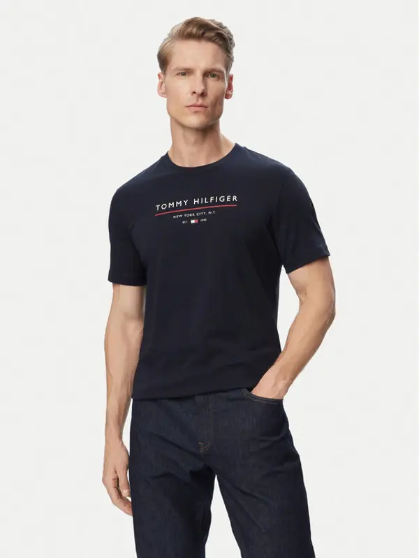 Tommy Hilfiger Tommy Hilfiger T-shirt Brand Love MW0MW44359 Tamnoplava Regular Fit