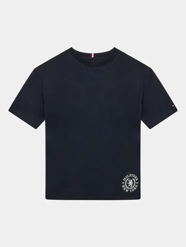 Tommy Hilfiger Tommy Hilfiger T-shirt Crest Logo KB0KB08675 D Tamnoplava Regular Fit