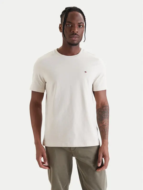 Tommy Hilfiger Tommy Hilfiger T-shirt Ess Seasonal MW0MW39995 Bež Regular Fit