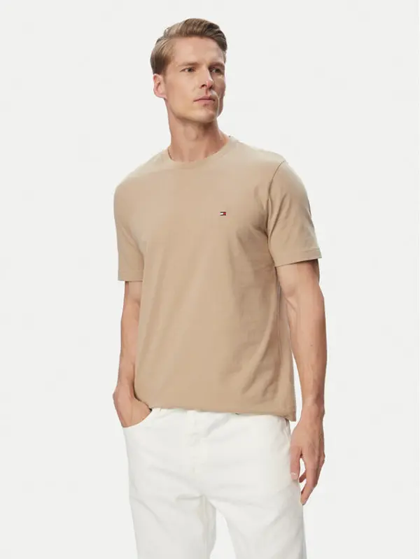 Tommy Hilfiger Tommy Hilfiger T-shirt Ess Seasonal MW0MW39995 Bež Regular Fit