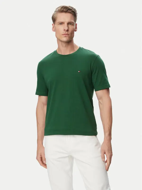 Tommy Hilfiger Tommy Hilfiger T-shirt Ess Seasonal MW0MW39995 Tamno zelena Regular Fit
