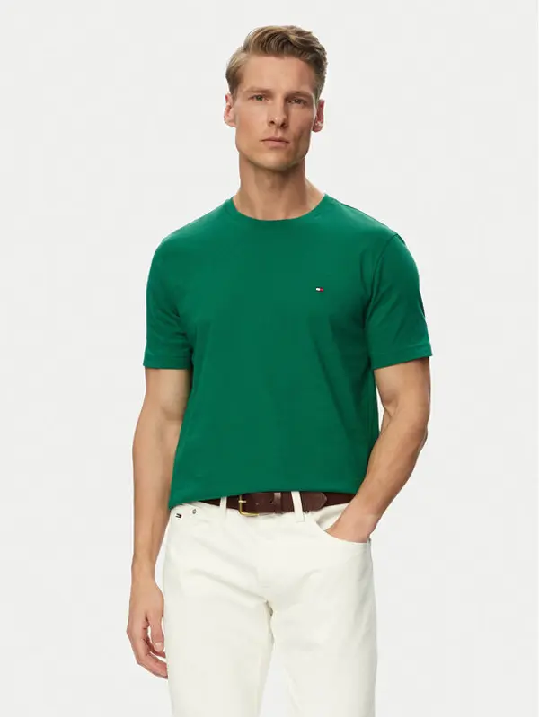 Tommy Hilfiger Tommy Hilfiger T-shirt Ess Seasonal MW0MW39995 Zelena Regular Fit