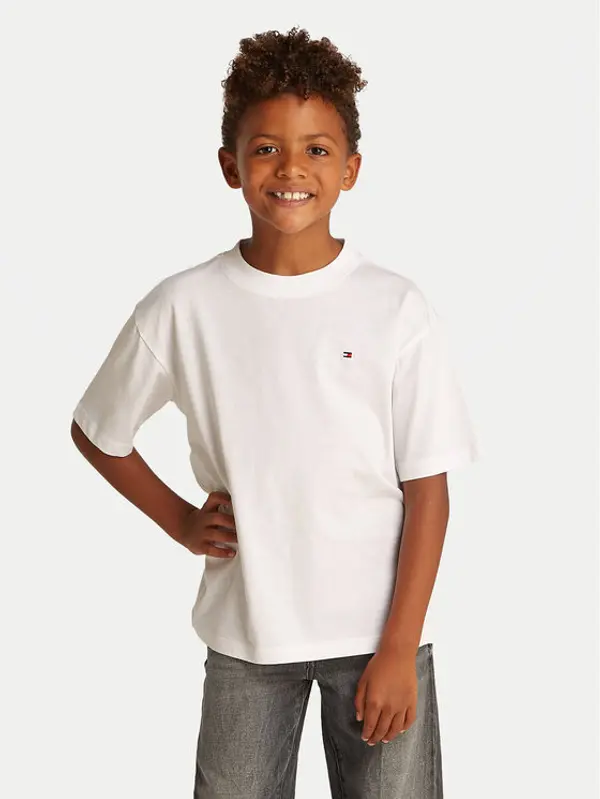 Tommy Hilfiger Tommy Hilfiger T-shirt Essential Archive KB0KB09646 D Bijela Regular Fit