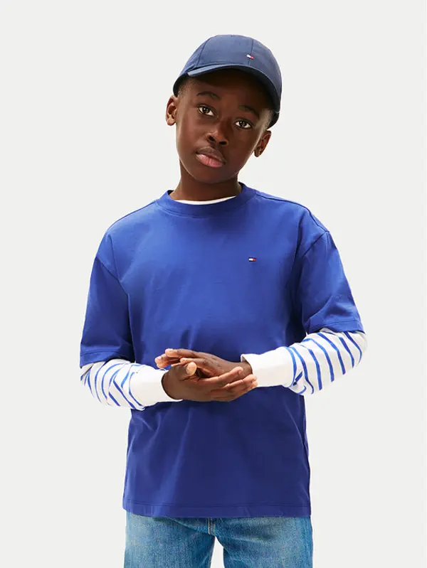 Tommy Hilfiger Tommy Hilfiger T-shirt Essential Archive KB0KB09646 D Plava Regular Fit