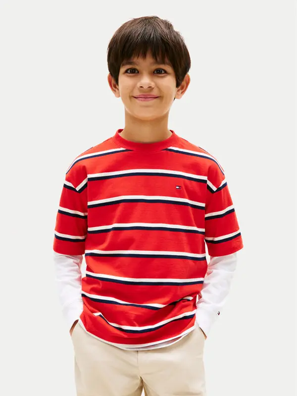 Tommy Hilfiger Tommy Hilfiger T-shirt Essential Flag KB0KB09646 Crvena Regular Fit