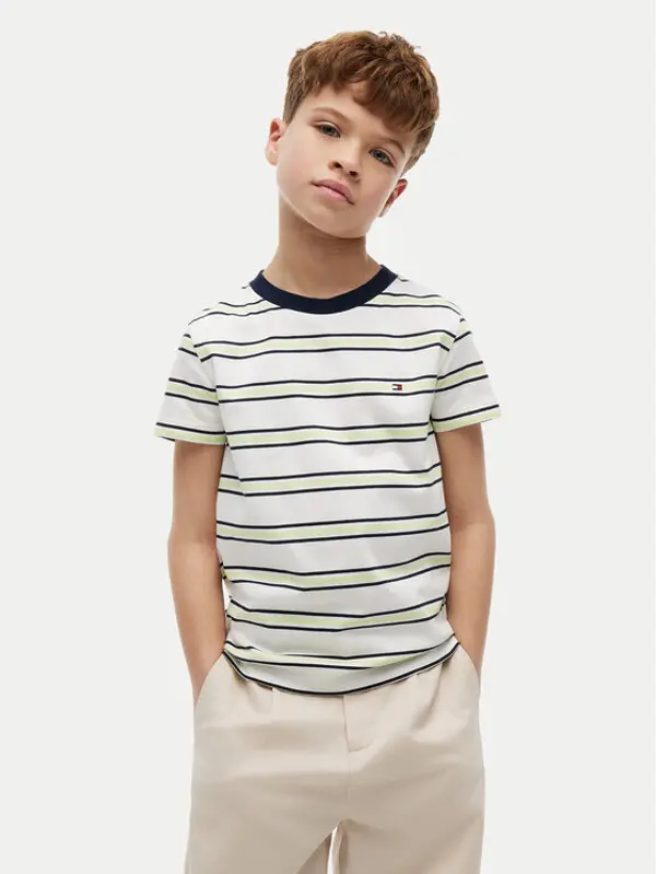 Tommy Hilfiger Tommy Hilfiger T-shirt Essential KB0KB06879 Krem Regular Fit