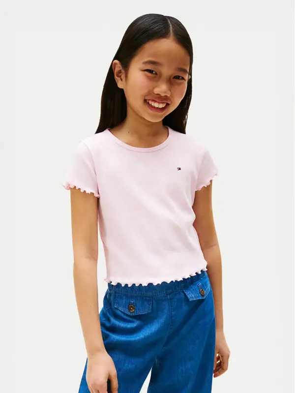 Tommy Hilfiger Tommy Hilfiger T-shirt Essential KG0KG08590 Ružičasta Regular Fit