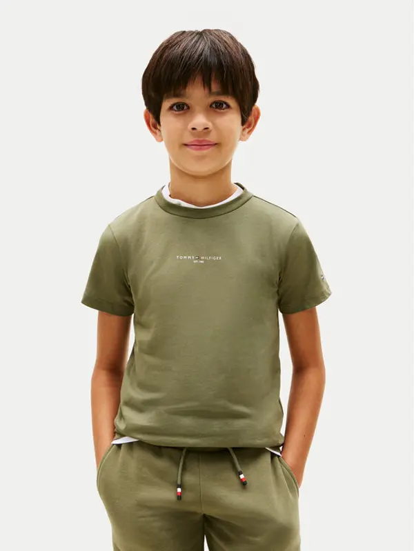 Tommy Hilfiger Tommy Hilfiger T-shirt Essential Logo KB0KB09666 Zelena Regular Fit