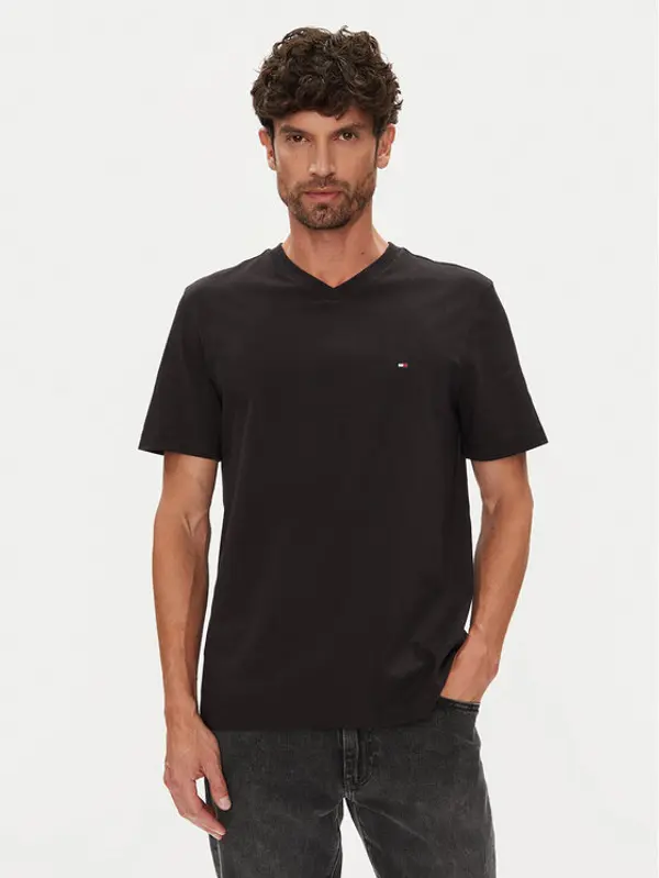 Tommy Hilfiger Tommy Hilfiger T-shirt Essential MW0MW39249 Crna Regular Fit