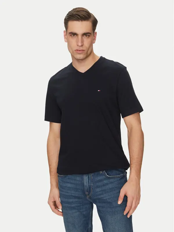 Tommy Hilfiger Tommy Hilfiger T-shirt Essential V-Neck Tee MW0MW39249 Tamnoplava Regular Fit