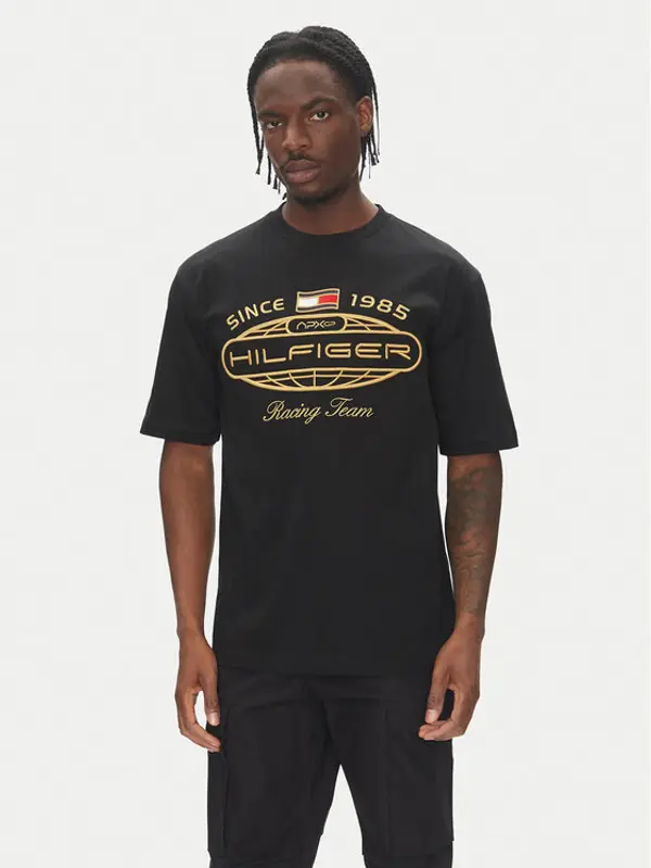 Tommy Hilfiger Tommy Hilfiger T-shirt F1 Movie MW0MW41390 Crna Regular Fit