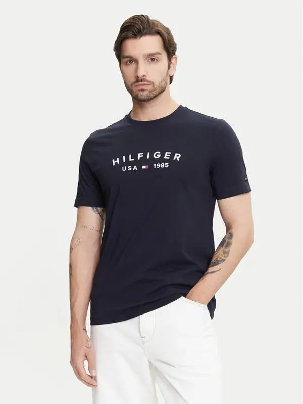 Tommy Hilfiger Tommy Hilfiger T-shirt Fathers Day MW0MW39356 Tamnoplava Regular Fit