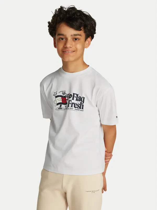 Tommy Hilfiger Tommy Hilfiger T-shirt Flag Fun KB0KB09354 M Bijela Regular Fit
