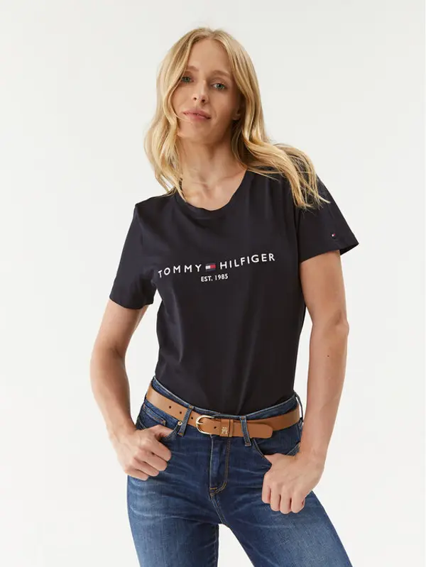 Tommy Hilfiger Tommy Hilfiger T-shirt Heritage C-Nk WW0WW31999 Tamnoplava Regular Fit