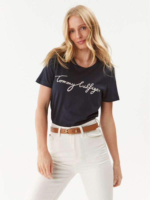 Tommy Hilfiger Tommy Hilfiger T-shirt Heritage Graphic Tee WW0WW24967 Tamnoplava Regular Fit
