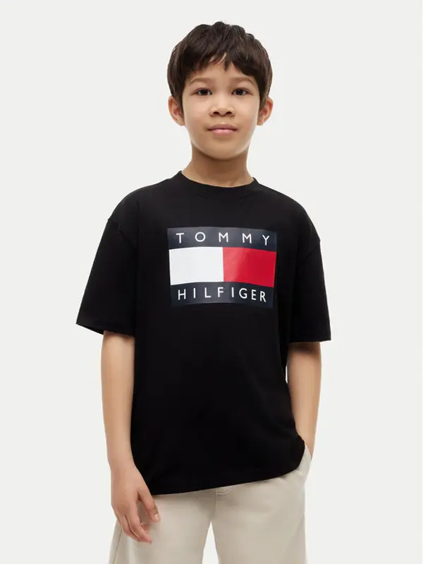 Tommy Hilfiger Tommy Hilfiger T-shirt Heritage KB0KB10340 Crna Regular Fit