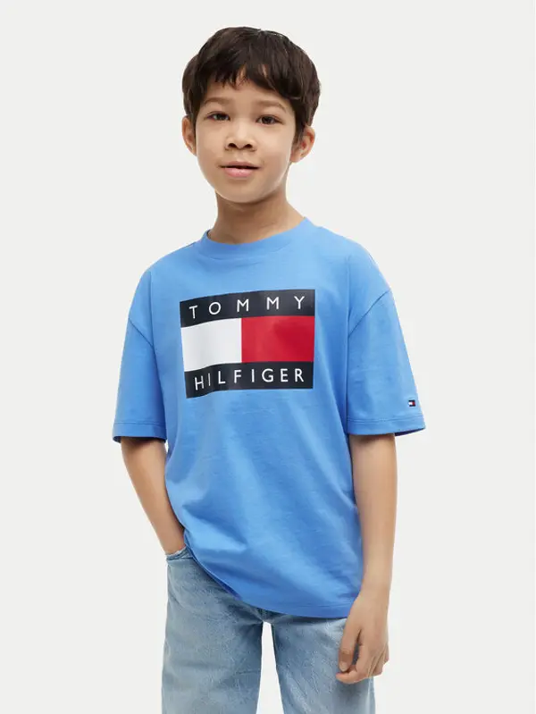 Tommy Hilfiger Tommy Hilfiger T-shirt Heritage KB0KB10340 Plava Regular Fit