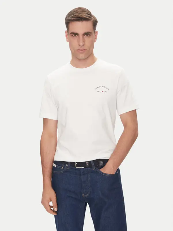 Tommy Hilfiger Tommy Hilfiger T-shirt Hotel MW0MW39352 Bijela Regular Fit
