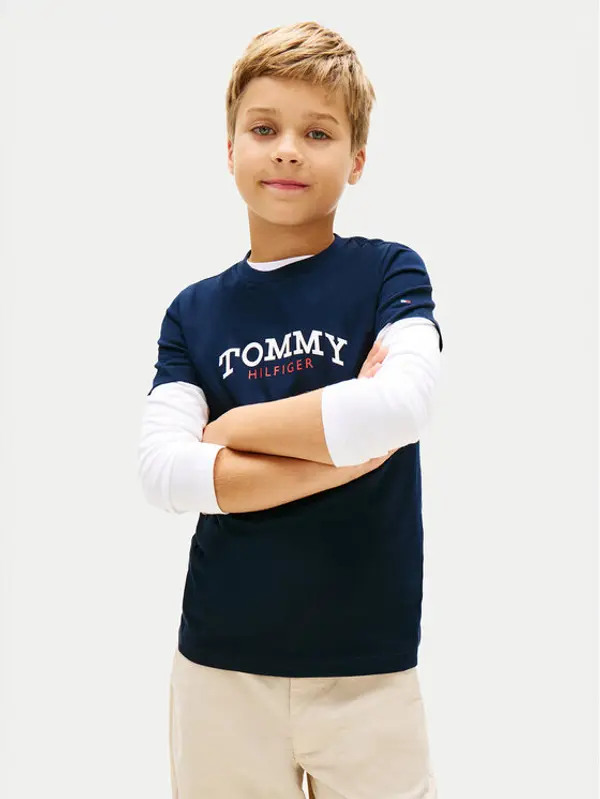 Tommy Hilfiger Tommy Hilfiger T-shirt KB0KB10263 Tamnoplava Regular Fit