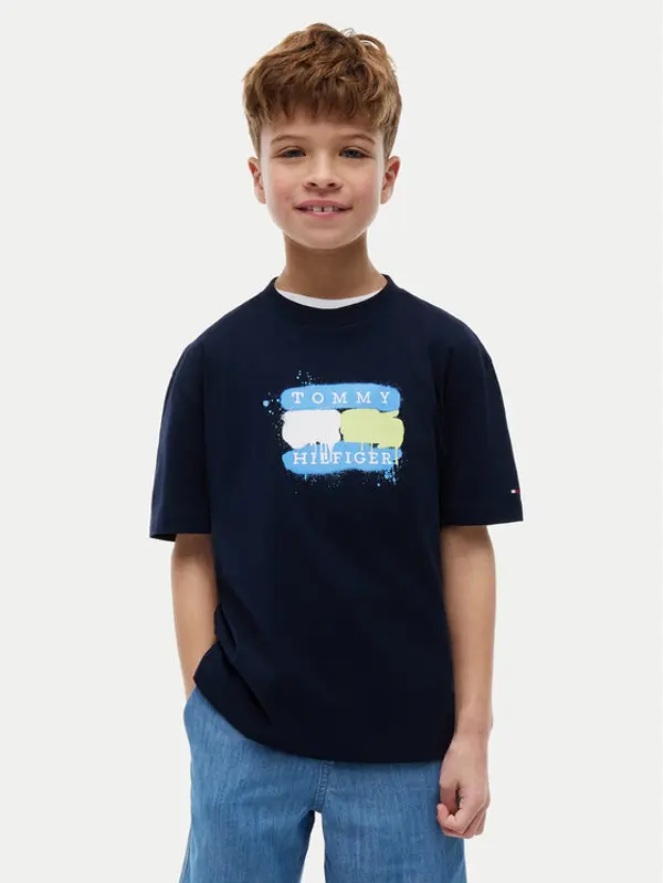 Tommy Hilfiger Tommy Hilfiger T-shirt KB0KB10546 Tamnoplava Regular Fit