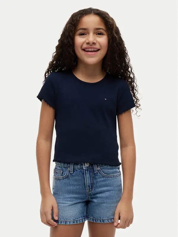 Tommy Hilfiger Tommy Hilfiger T-shirt KG0KG08590 Tamnoplava Slim Fit