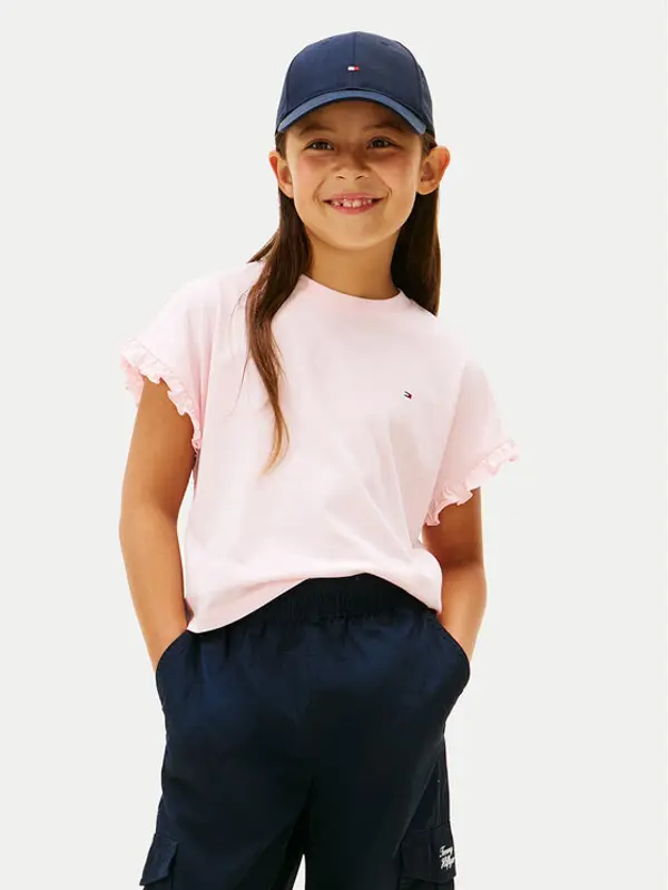 Tommy Hilfiger Tommy Hilfiger T-shirt KG0KG08970 D Ružičasta Regular Fit