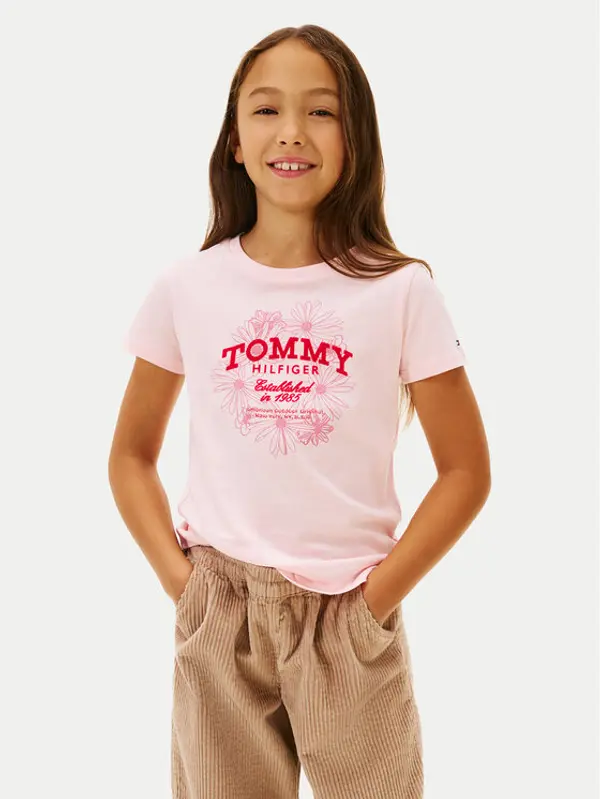Tommy Hilfiger Tommy Hilfiger T-shirt KG0KG09257 D Ružičasta Regular Fit