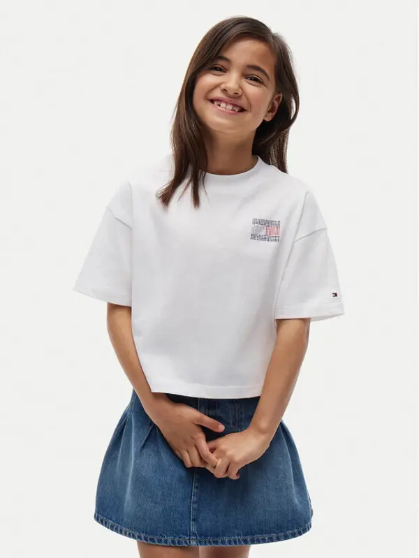 Tommy Hilfiger Tommy Hilfiger T-shirt KG0KG09465 Bijela Regular Fit