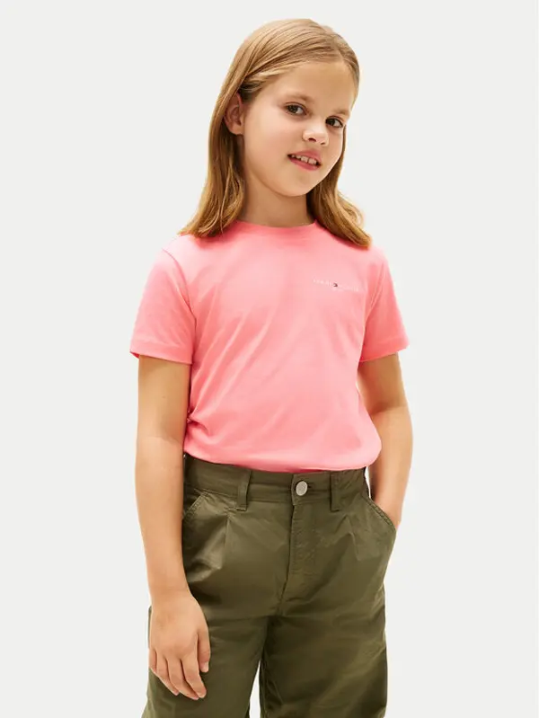 Tommy Hilfiger Tommy Hilfiger T-shirt KS0KS00661 Svijetlo roza Regular Fit