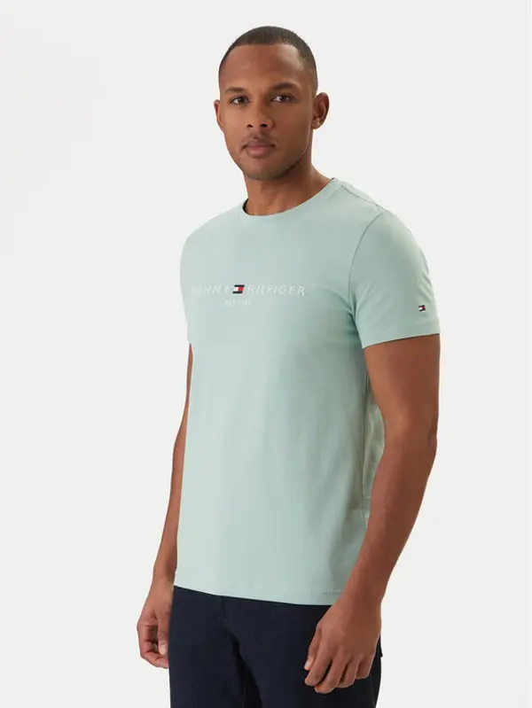 Tommy Hilfiger Tommy Hilfiger T-shirt Logo MW0MW11797 Zelena Regular Fit