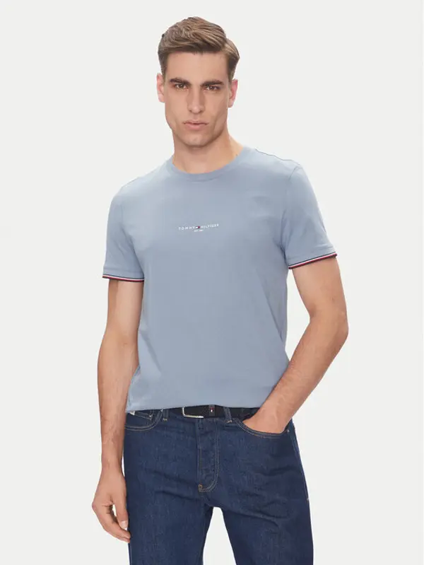 Tommy Hilfiger Tommy Hilfiger T-shirt Logo MW0MW32584 Svijetloplava Regular Fit