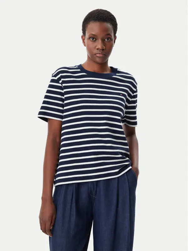 Tommy Hilfiger Tommy Hilfiger T-shirt Modern Cody WW0WW46158 Tamnoplava Relaxed Fit