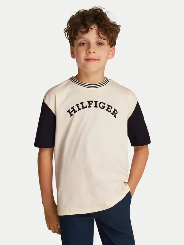 Tommy Hilfiger Tommy Hilfiger T-shirt Monotype Graphic KB0KB09360 Bež Regular Fit
