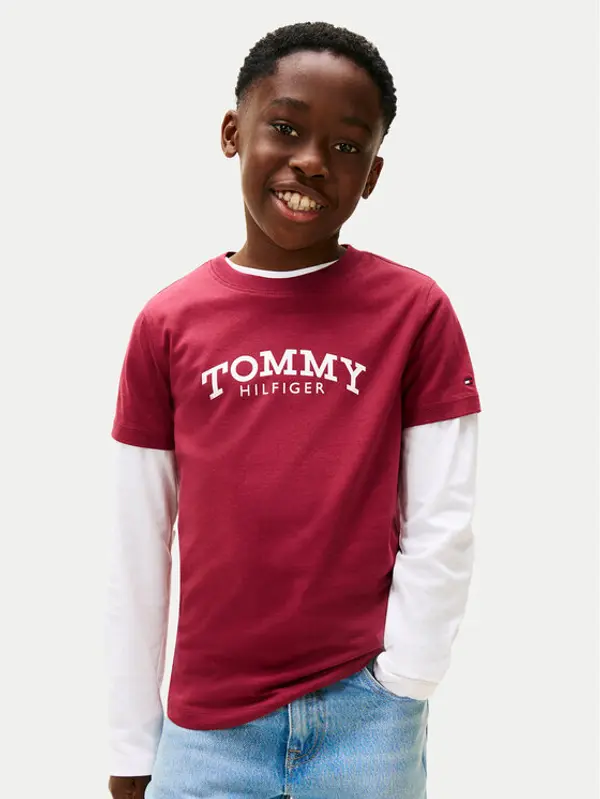 Tommy Hilfiger Tommy Hilfiger T-shirt Monotype Print KB0KB10051 Crvena Regular Fit