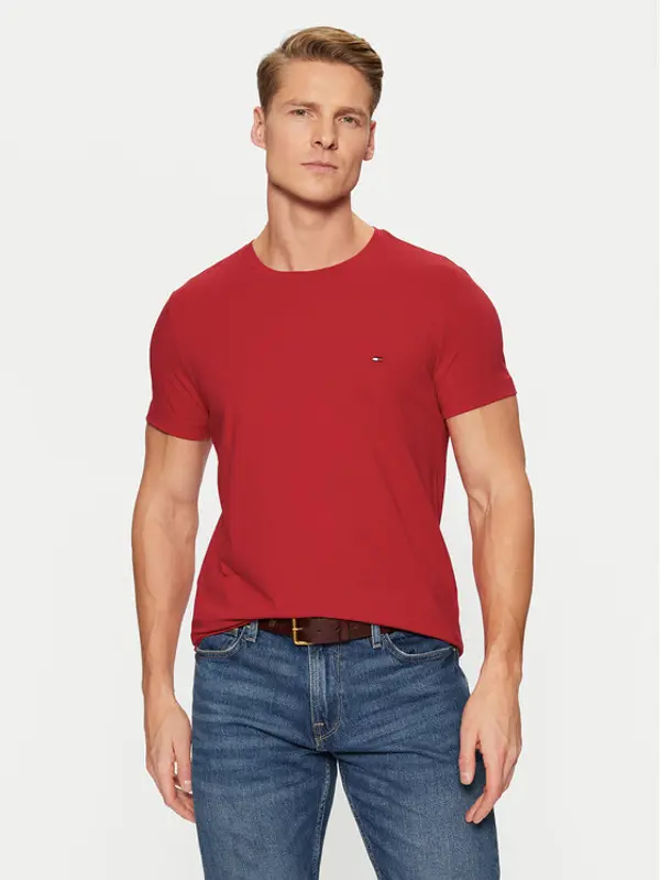 Tommy Hilfiger Tommy Hilfiger T-shirt MW0MW10800 Crvena Slim Fit