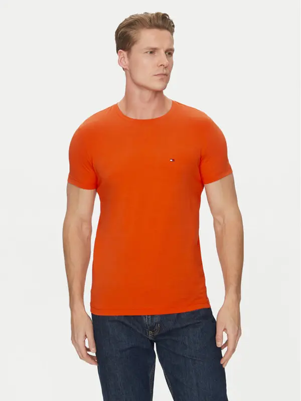 Tommy Hilfiger Tommy Hilfiger T-shirt MW0MW10800 Narančasta Slim Fit