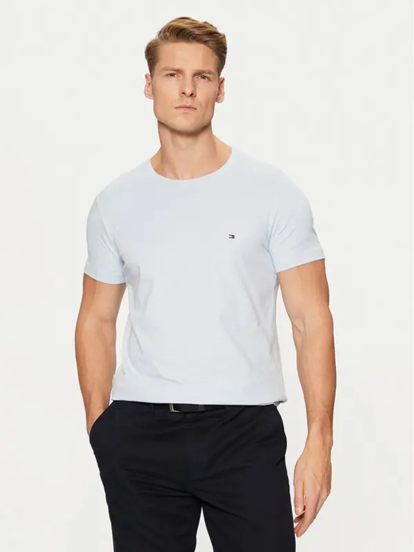 Tommy Hilfiger Tommy Hilfiger T-shirt MW0MW10800 Svijetloplava Slim Fit