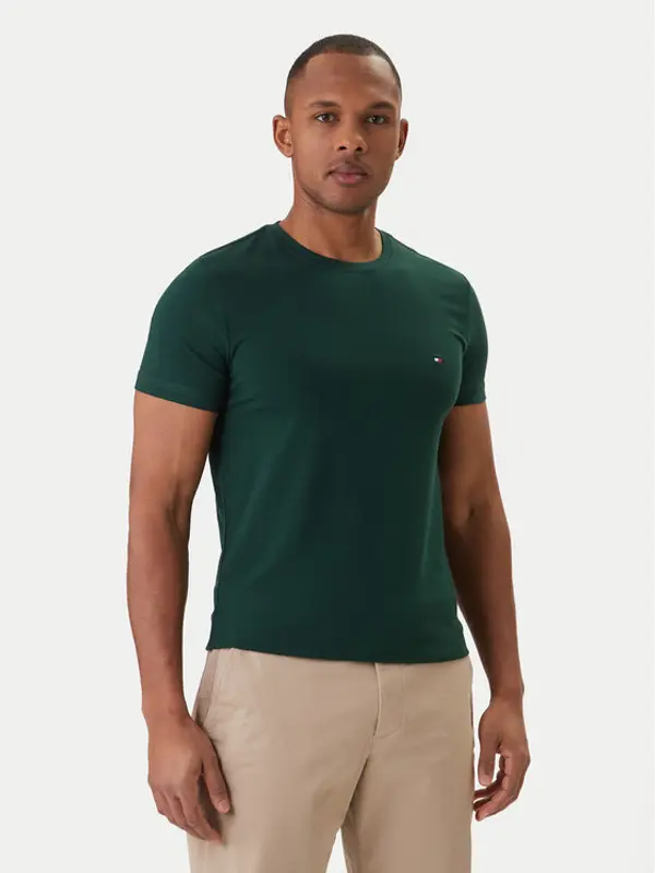 Tommy Hilfiger Tommy Hilfiger T-shirt MW0MW10800 Zelena Slim Fit