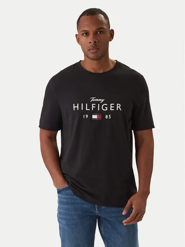 Tommy Hilfiger Tommy Hilfiger T-shirt MW0MW41455 Crna Regular Fit