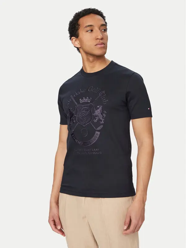 Tommy Hilfiger Tommy Hilfiger T-shirt MW0MW42373 Tamnoplava Regular Fit