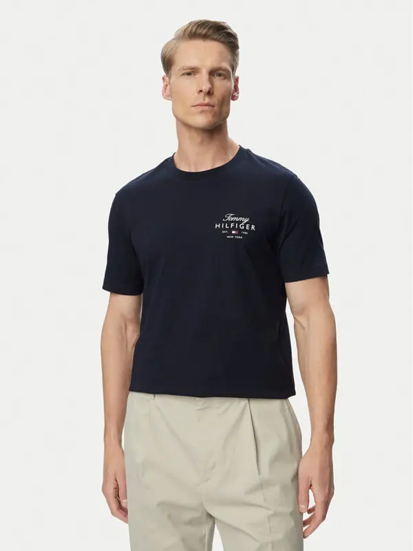 Tommy Hilfiger Tommy Hilfiger T-shirt MW0MW43224 Tamnoplava Regular Fit