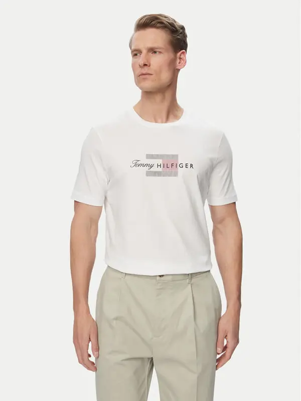 Tommy Hilfiger Tommy Hilfiger T-shirt MW0MW43226 Bijela Regular Fit