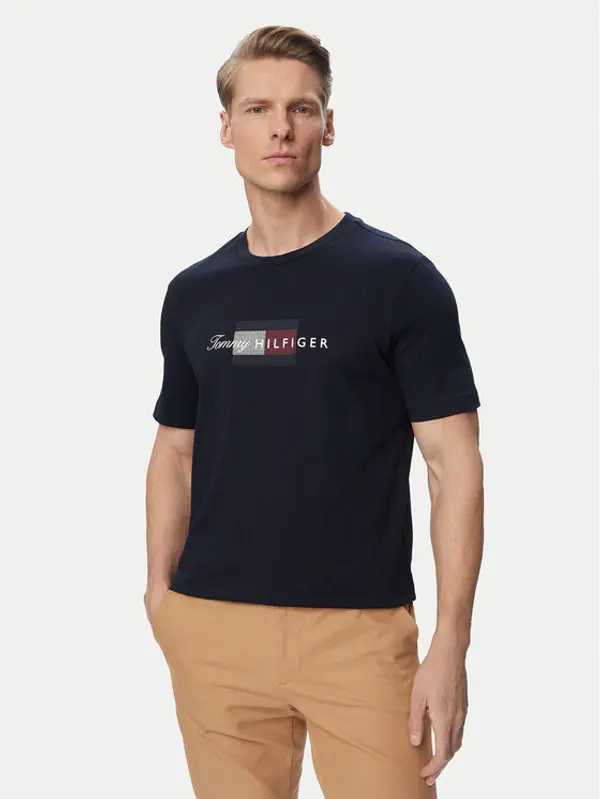 Tommy Hilfiger Tommy Hilfiger T-shirt MW0MW43226 Tamnoplava Regular Fit