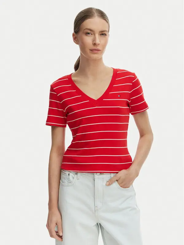 Tommy Hilfiger Tommy Hilfiger T-shirt New Cody WW0WW40584 Crvena Slim Fit