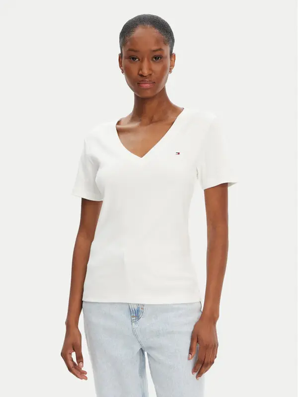 Tommy Hilfiger Tommy Hilfiger T-shirt New Cody WW0WW40584 Écru Slim Fit
